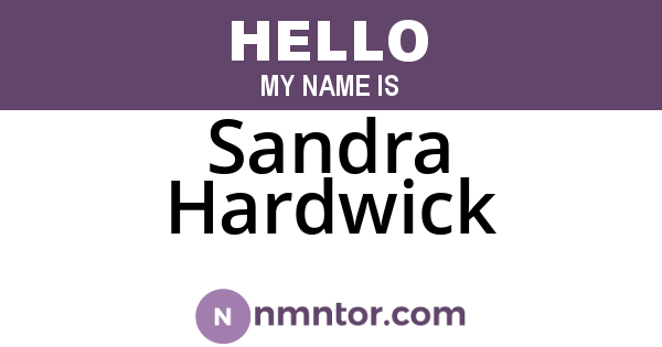 Sandra Hardwick