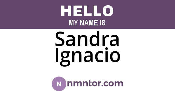 Sandra Ignacio