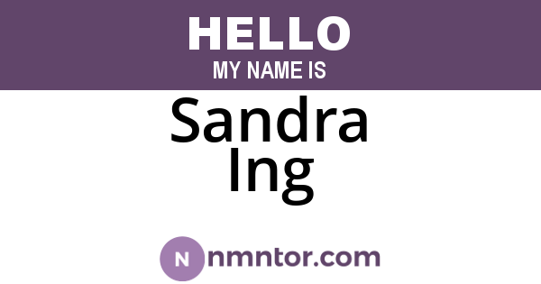 Sandra Ing