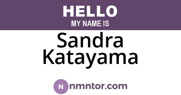 Sandra Katayama