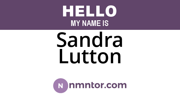 Sandra Lutton