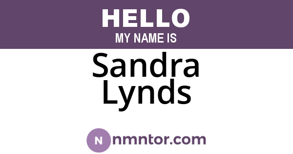 Sandra Lynds