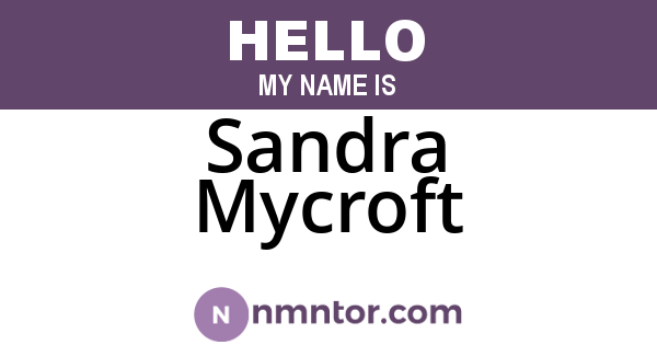 Sandra Mycroft