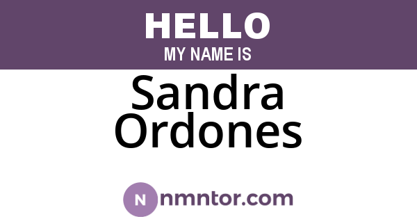 Sandra Ordones