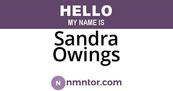 Sandra Owings