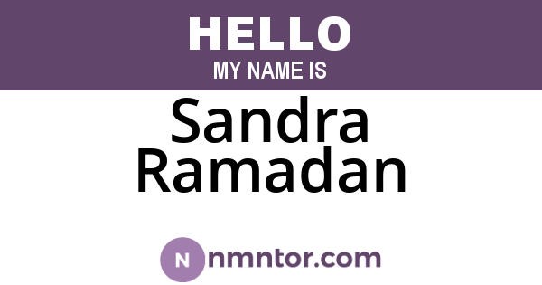 Sandra Ramadan