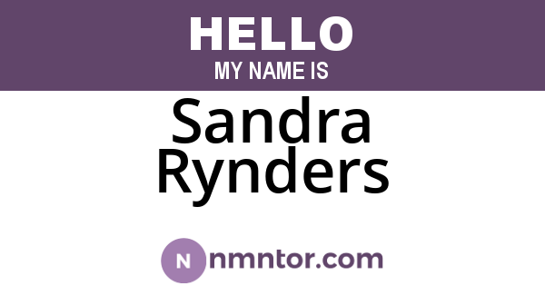 Sandra Rynders