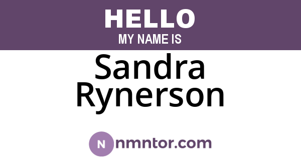 Sandra Rynerson