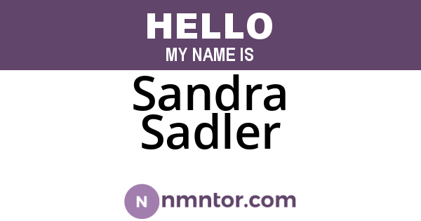 Sandra Sadler