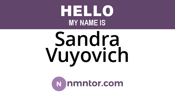 Sandra Vuyovich