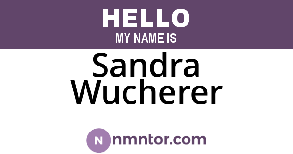 Sandra Wucherer