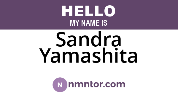 Sandra Yamashita