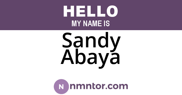 Sandy Abaya