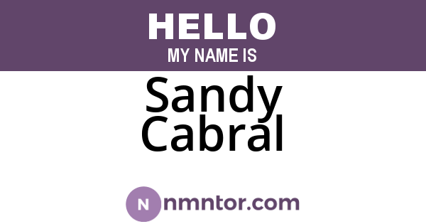 Sandy Cabral