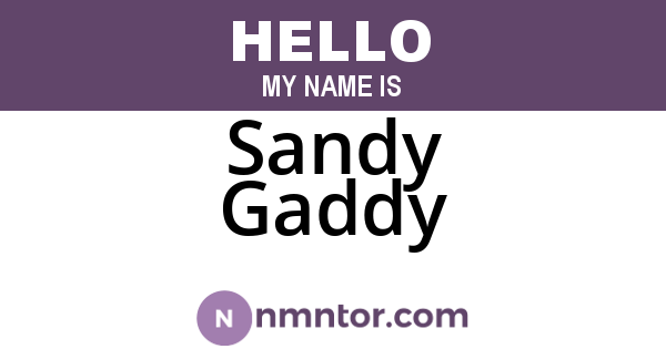 Sandy Gaddy
