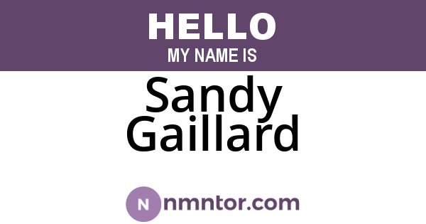 Sandy Gaillard