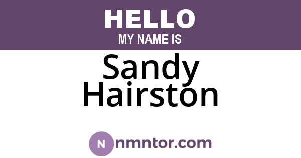 Sandy Hairston