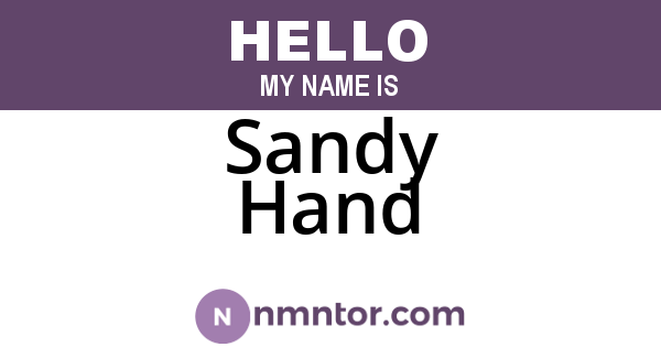 Sandy Hand