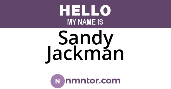 Sandy Jackman
