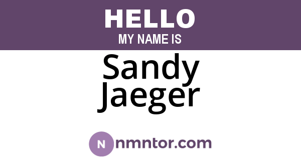 Sandy Jaeger