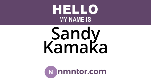 Sandy Kamaka