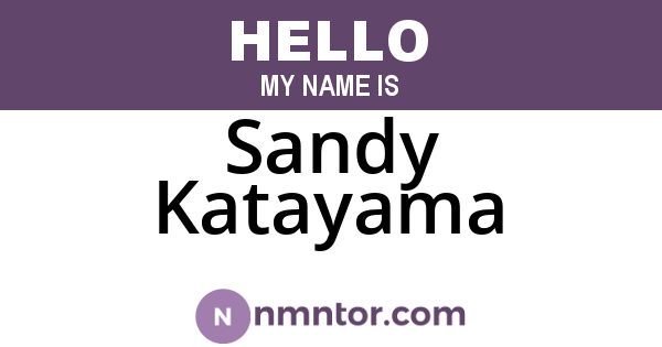 Sandy Katayama