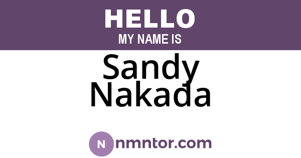 Sandy Nakada