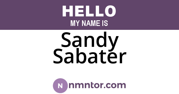 Sandy Sabater