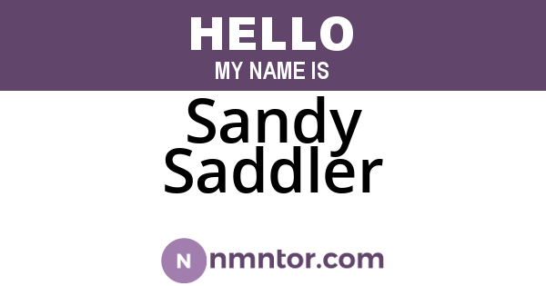 Sandy Saddler