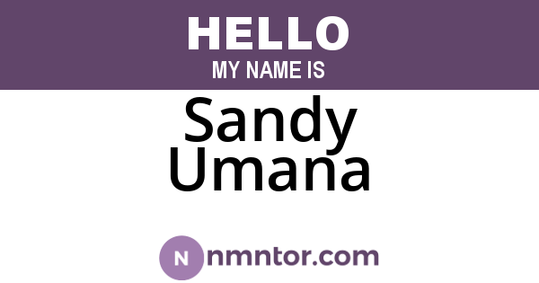 Sandy Umana