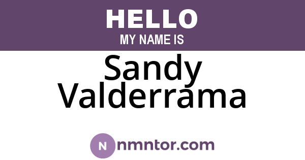 Sandy Valderrama