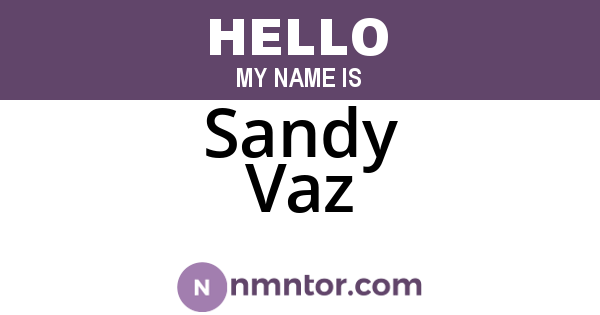 Sandy Vaz