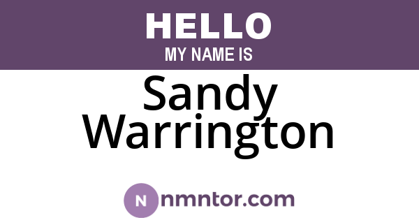 Sandy Warrington
