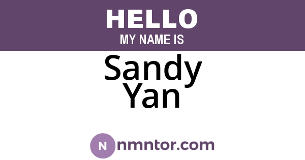 Sandy Yan