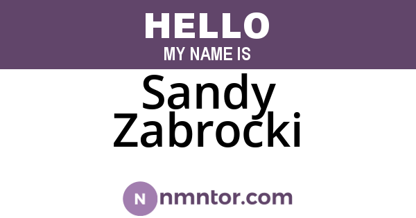 Sandy Zabrocki