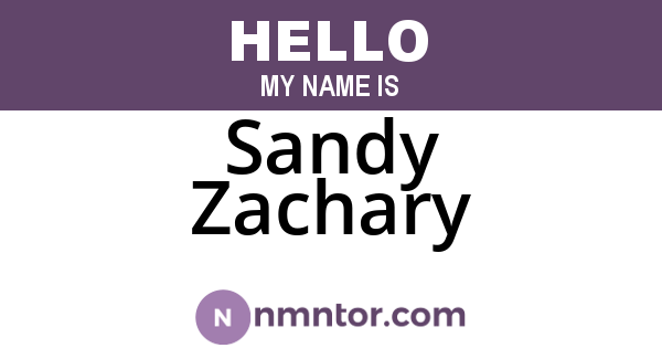 Sandy Zachary