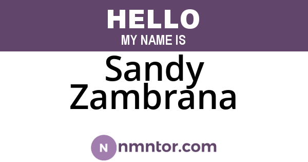 Sandy Zambrana