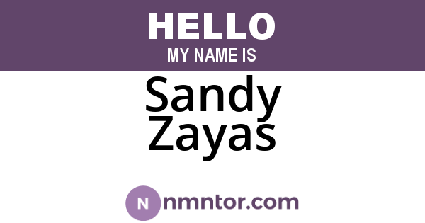 Sandy Zayas