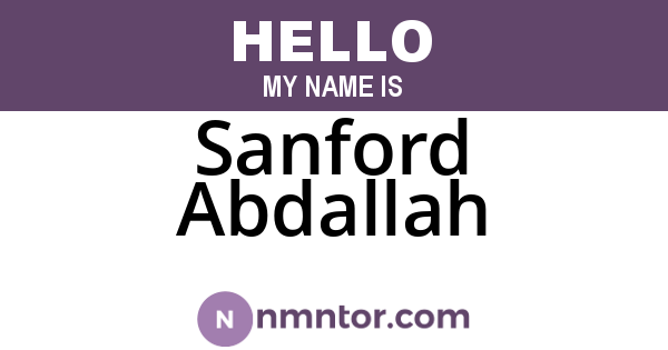 Sanford Abdallah