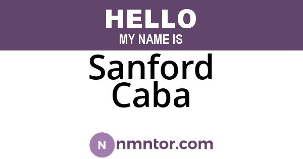 Sanford Caba