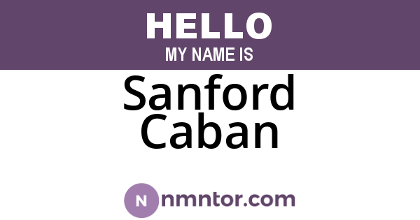 Sanford Caban
