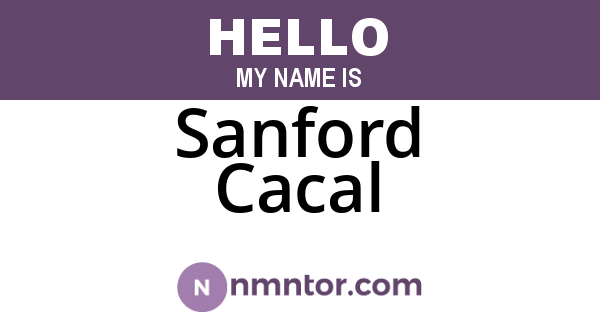 Sanford Cacal