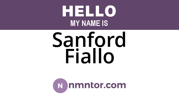 Sanford Fiallo