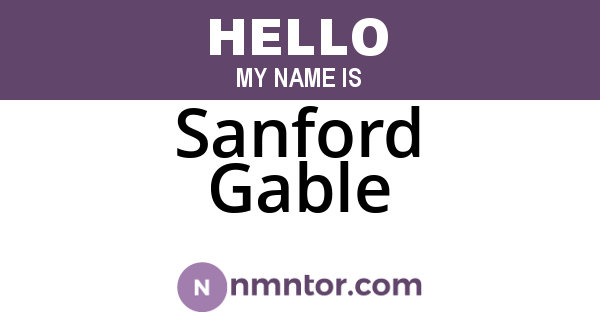 Sanford Gable