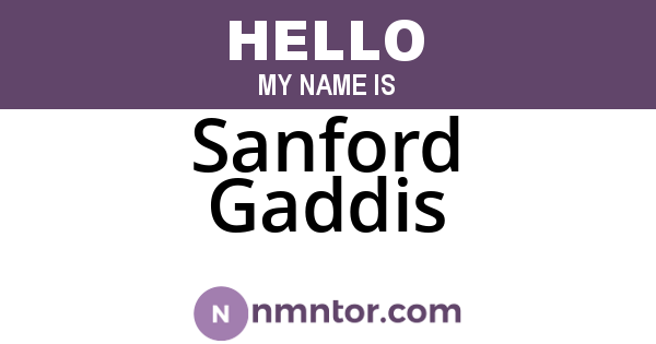 Sanford Gaddis