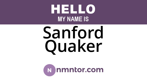 Sanford Quaker