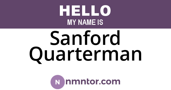 Sanford Quarterman