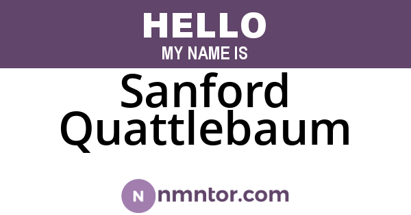 Sanford Quattlebaum
