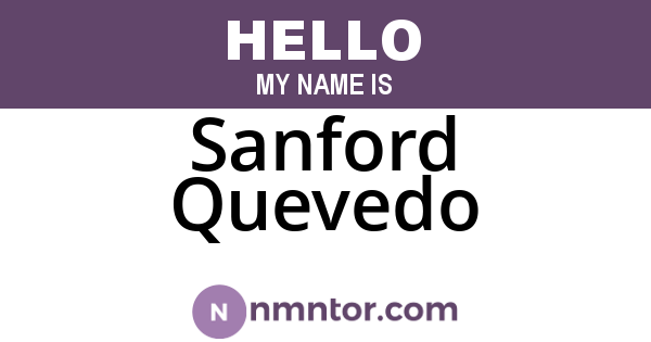 Sanford Quevedo