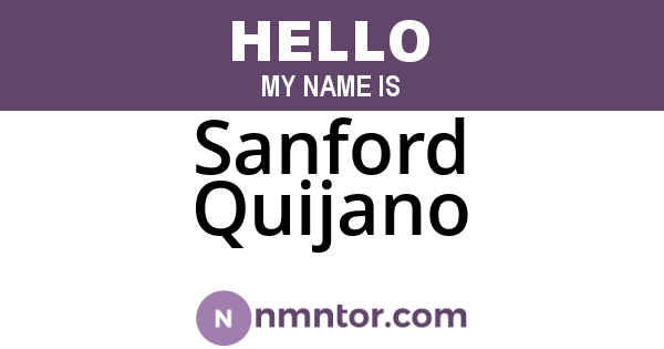 Sanford Quijano